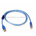 Bleu USB 2.0 Type A Mâle à B Mâle M / M Câble d&#39;impression Câble Câble 1,5 m 5 pieds